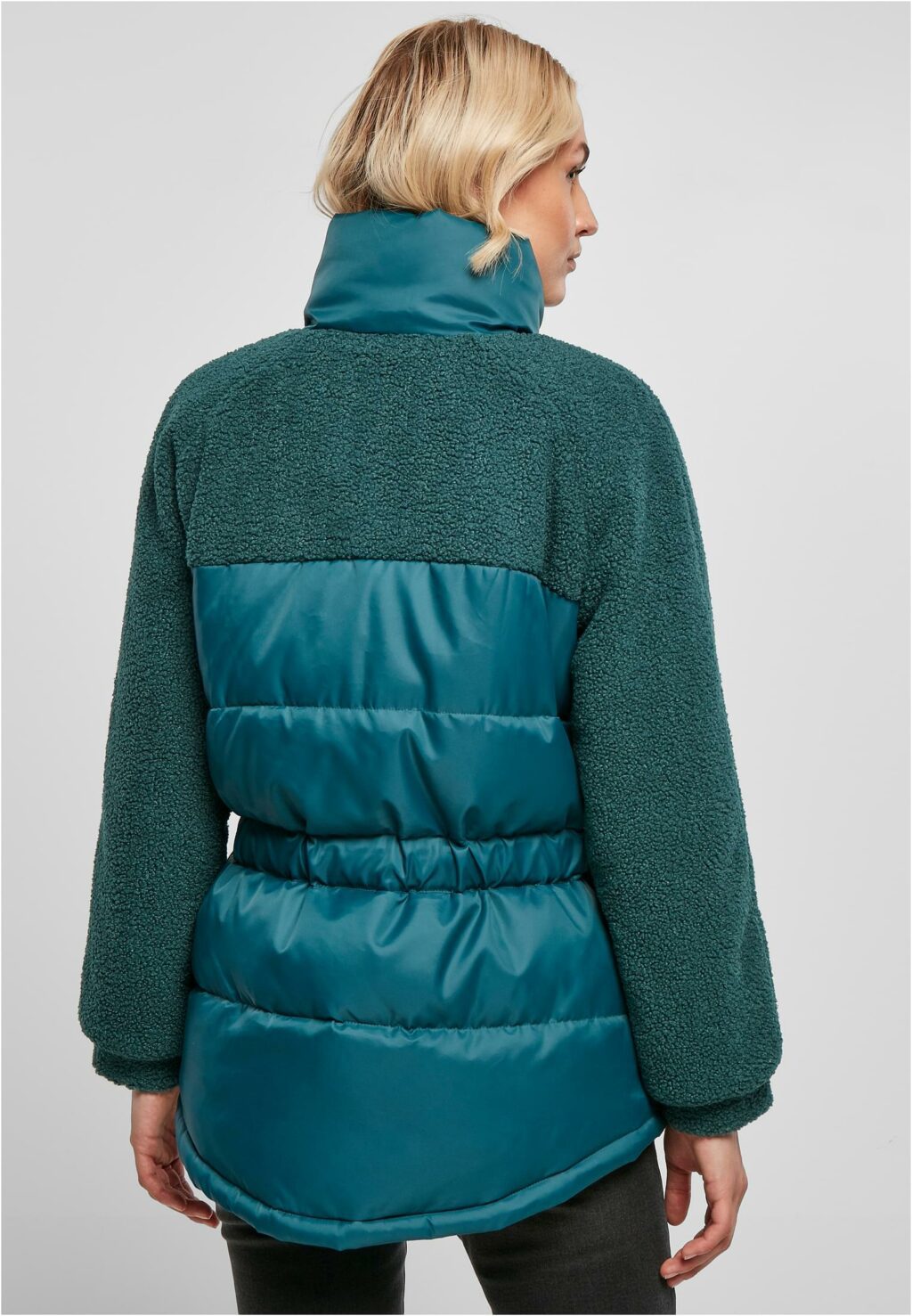 Urban Classics Ladies Sherpa Mix Puffer Jacket jasper TB3768