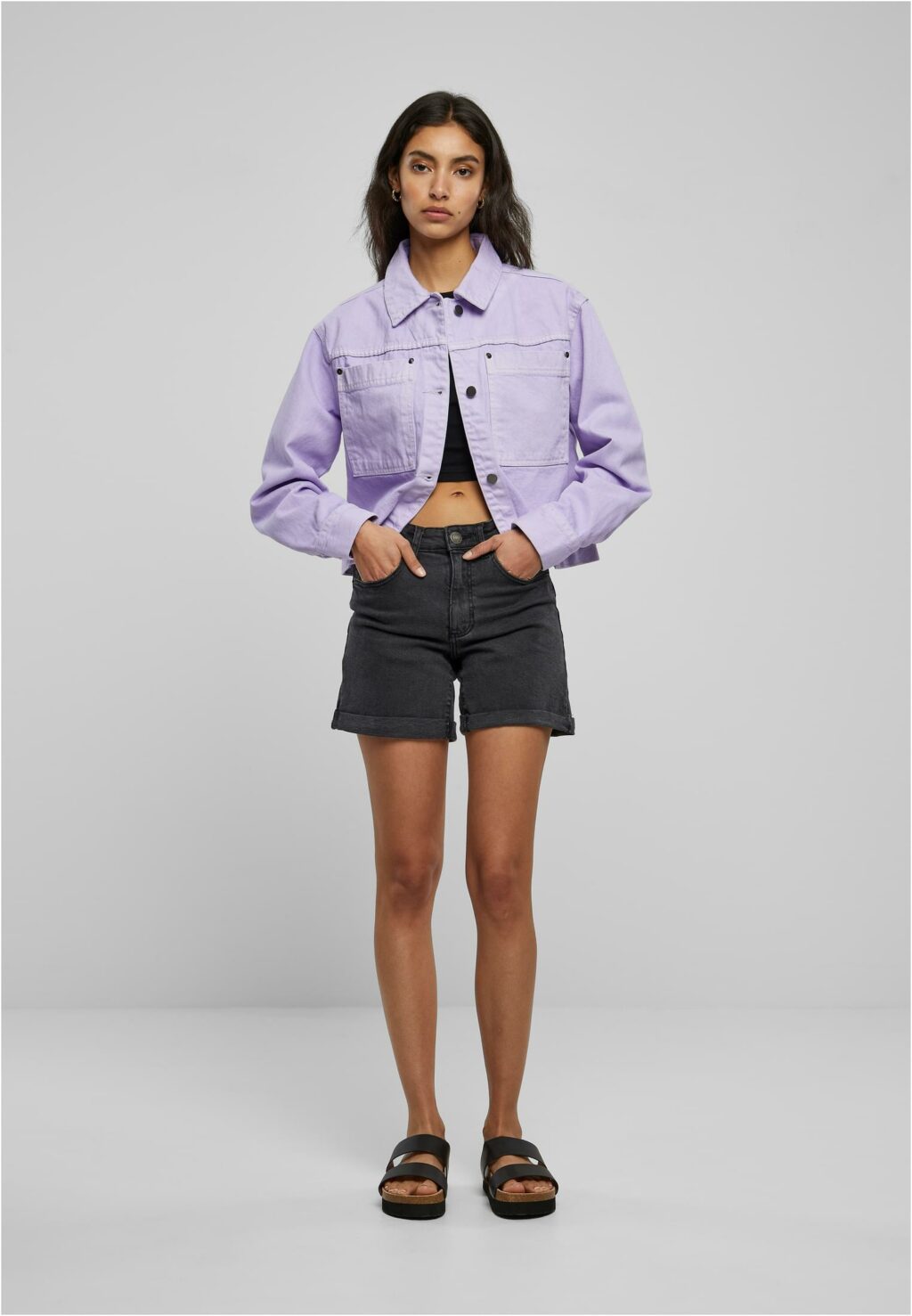 Urban Classics Ladies Short Boxy Worker Jacket lilac TB4781