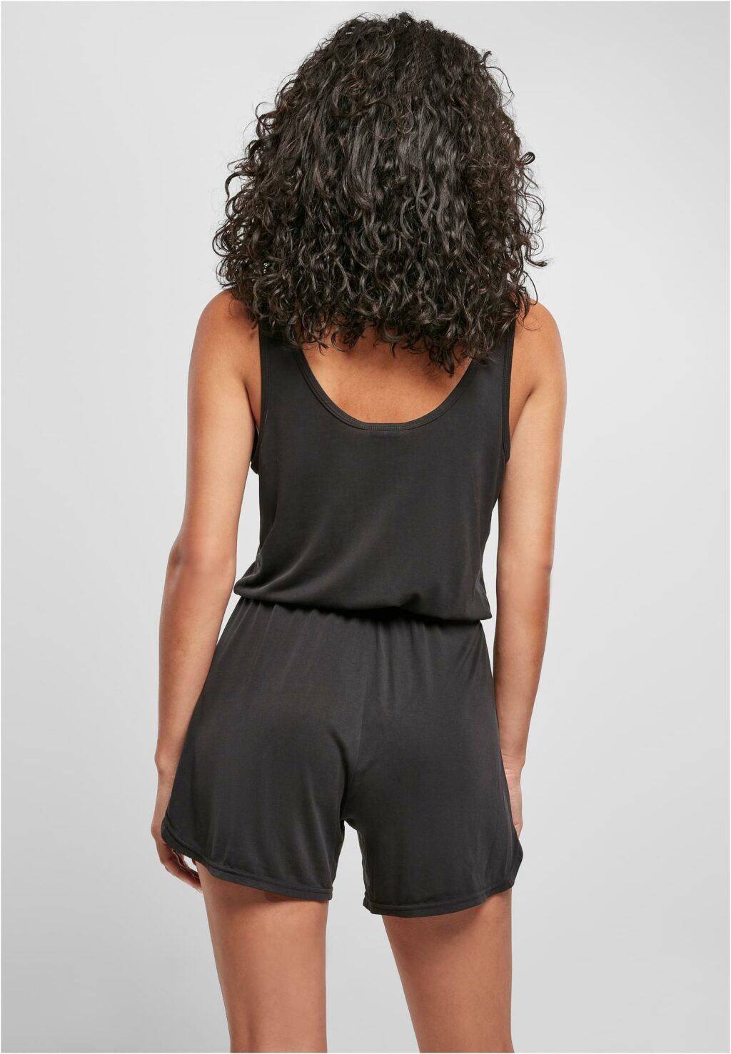 Urban Classics Ladies Short Sleeveless Modal Jumpsuit black TB4358