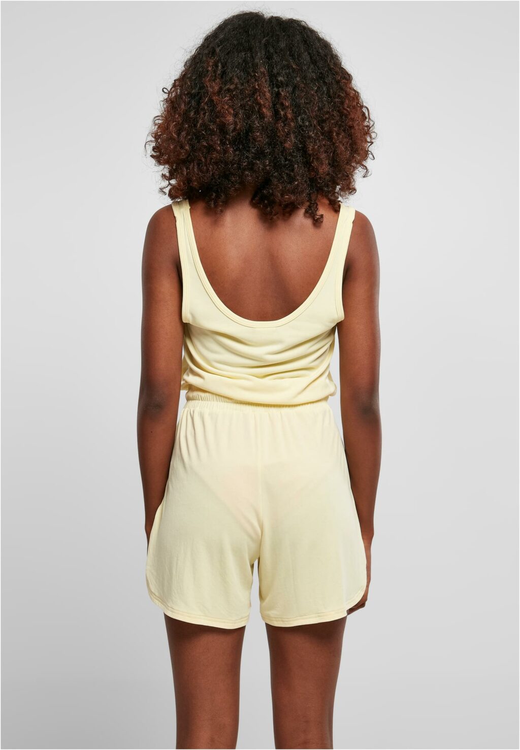 Urban Classics Ladies Short Sleeveless Modal Jumpsuit softyellow TB4358