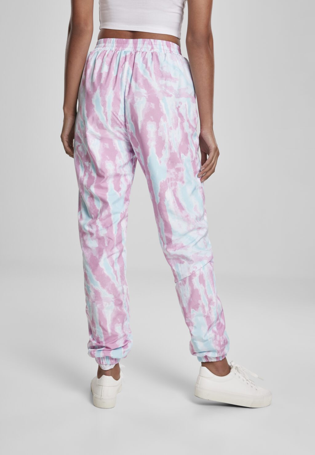 Urban Classics Ladies Tie Dye Track Pants aquablue/pink TB3446