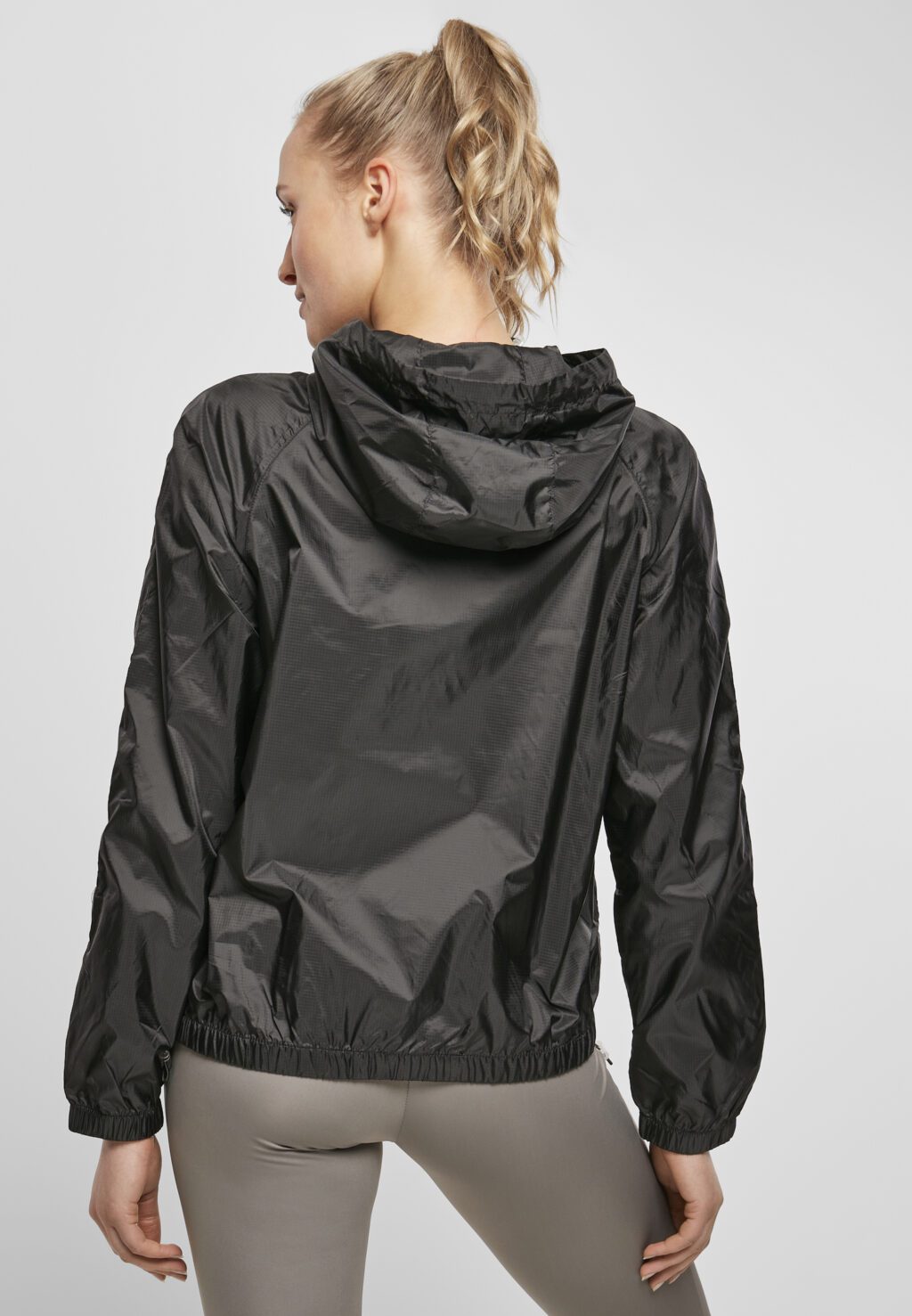 Urban Classics Ladies Transparent Light Pull Over Jacket black TB4106