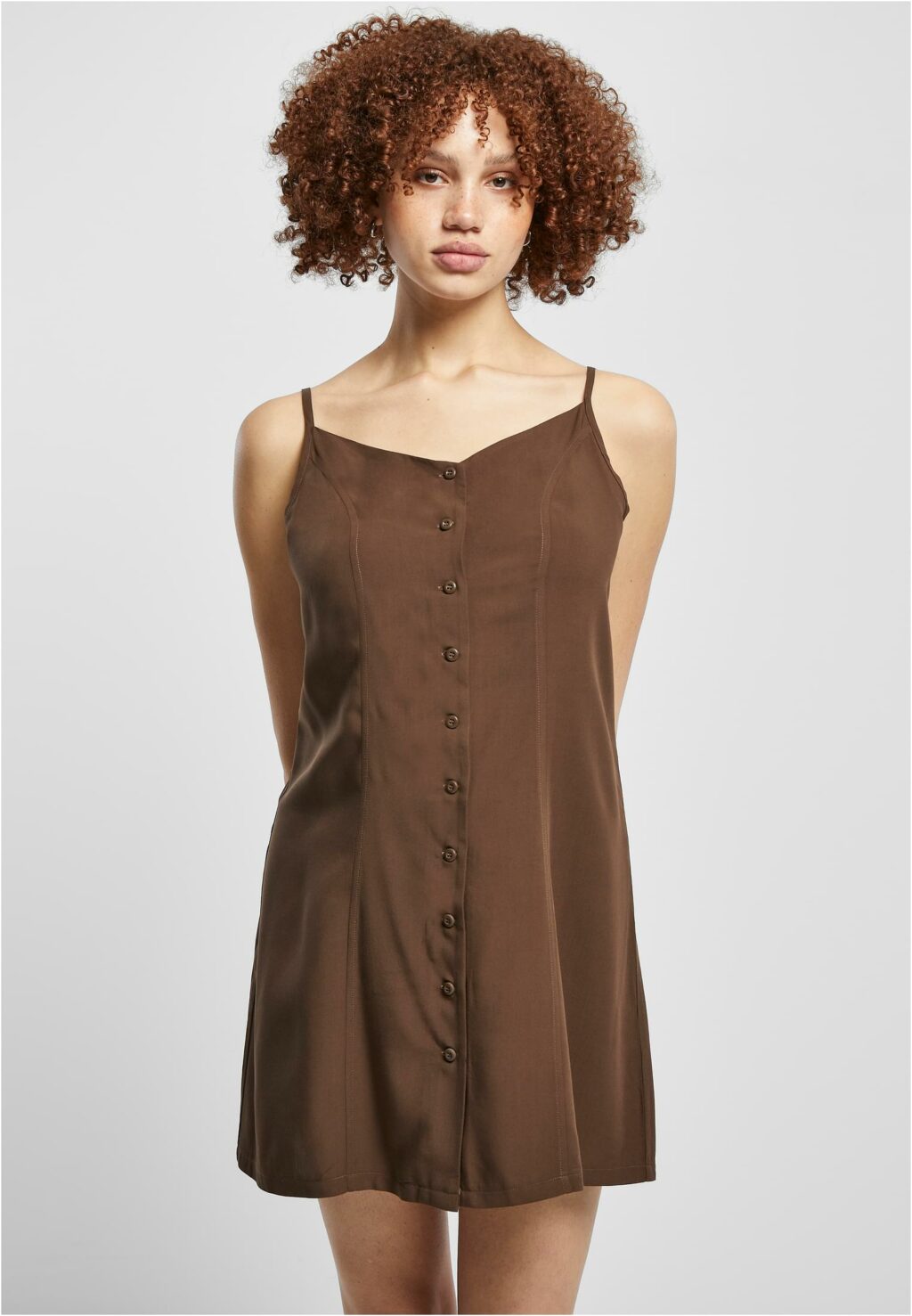 Urban Classics Ladies Vicose Mini Dress brown TB6019