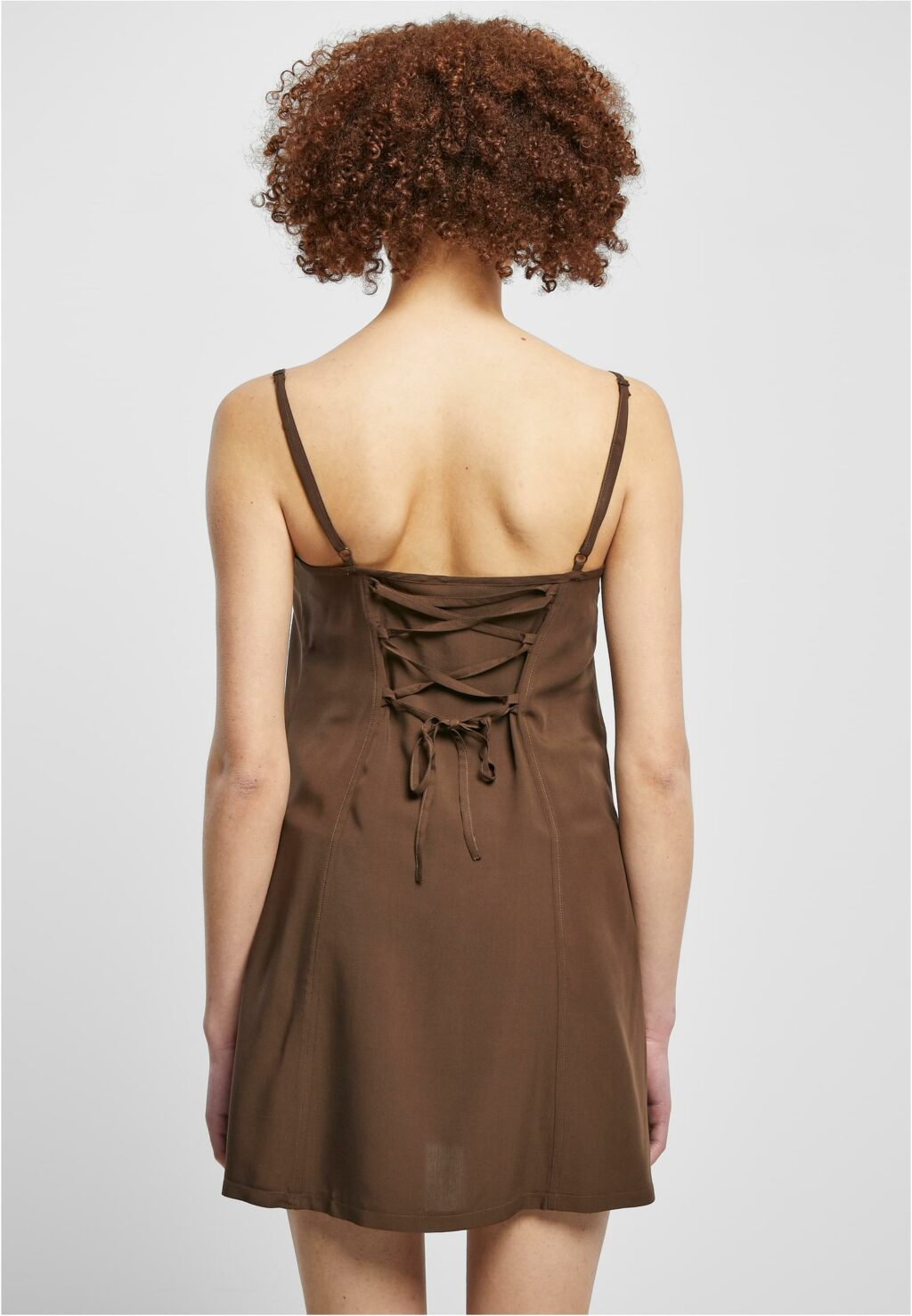 Urban Classics Ladies Vicose Mini Dress brown TB6019