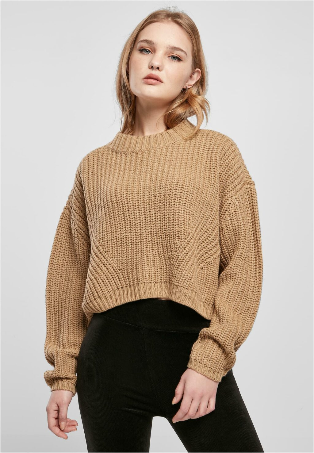 Urban Classics Ladies Wide Oversize Sweater unionbeige TB2359