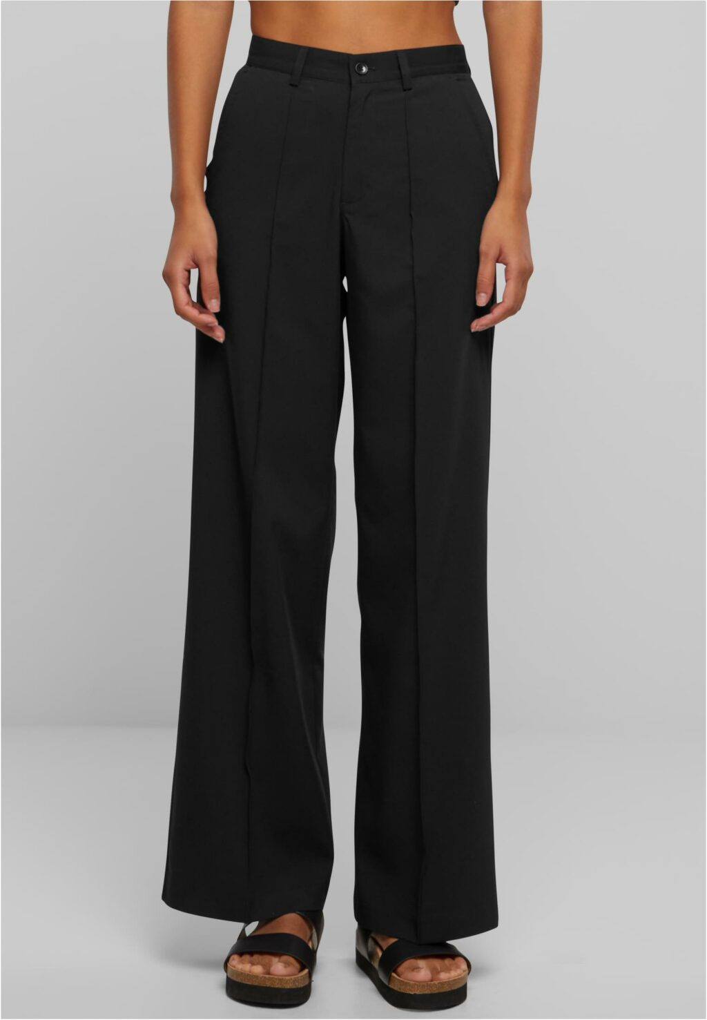 Urban Classics Ladies Wide Pleated Pants black TB6843