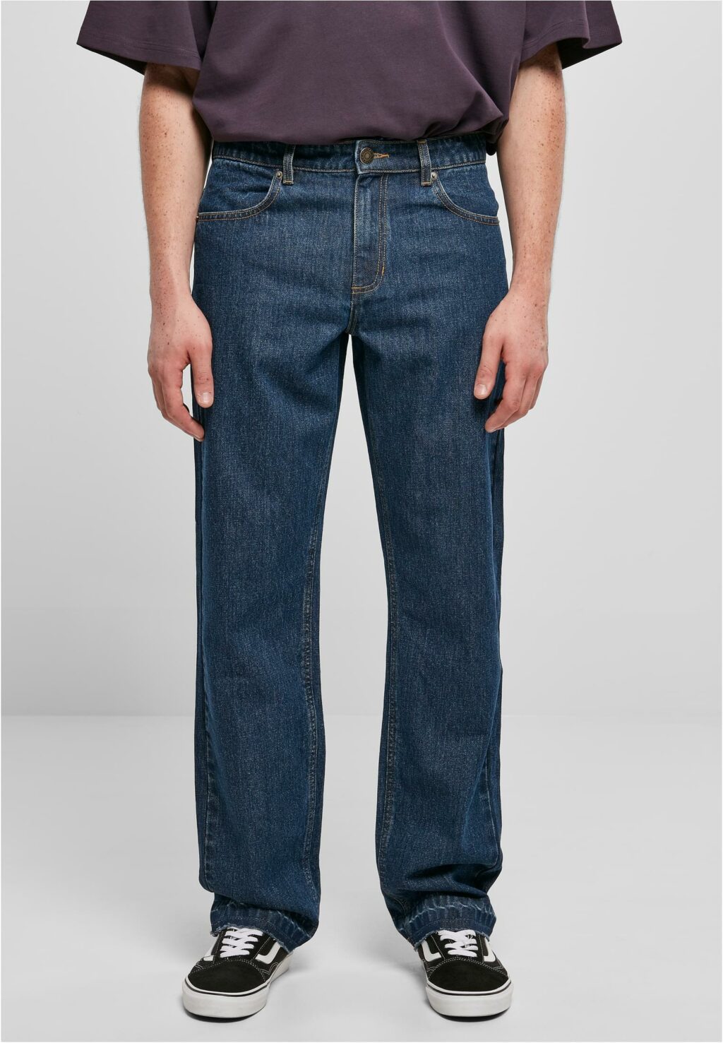 Urban Classics Open Edge Loose Fit Jeans mid indigo washed TB5919