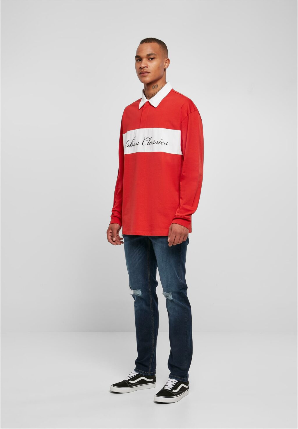 Urban Classics Oversized Rugby Longsleeve hugered TB5568