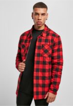 Urban Classics Padded Check Flannel Shirt black/red TB3958