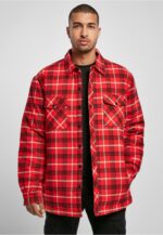 Urban Classics Plaid Quilted Shirt Jacket red/black TB3829