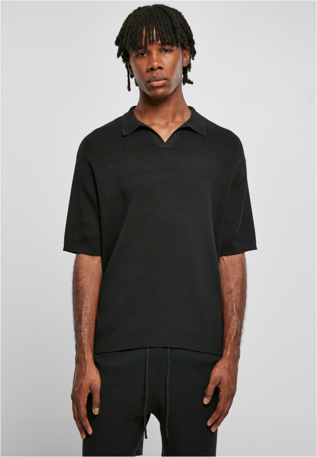 Urban Classics Ribbed Oversized Shirt black TB6252