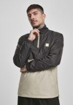 Urban Classics Stand Up Collar Pull Over Jacket black/concrete TB2748