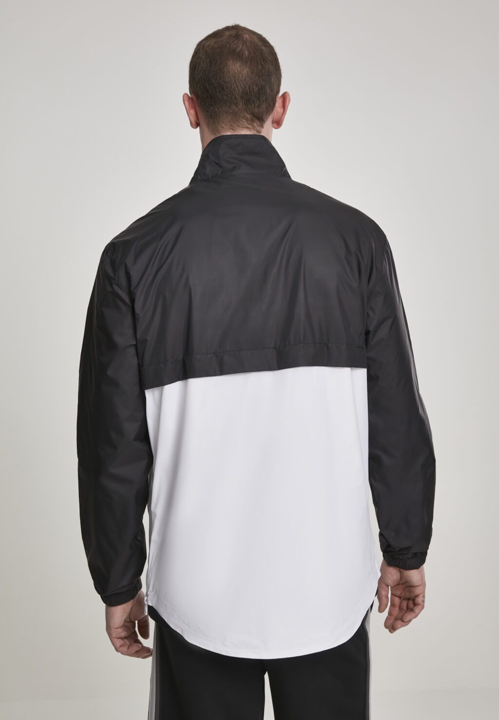 Urban Classics Stand Up Collar Pull Over Jacket blk/wht TB2748