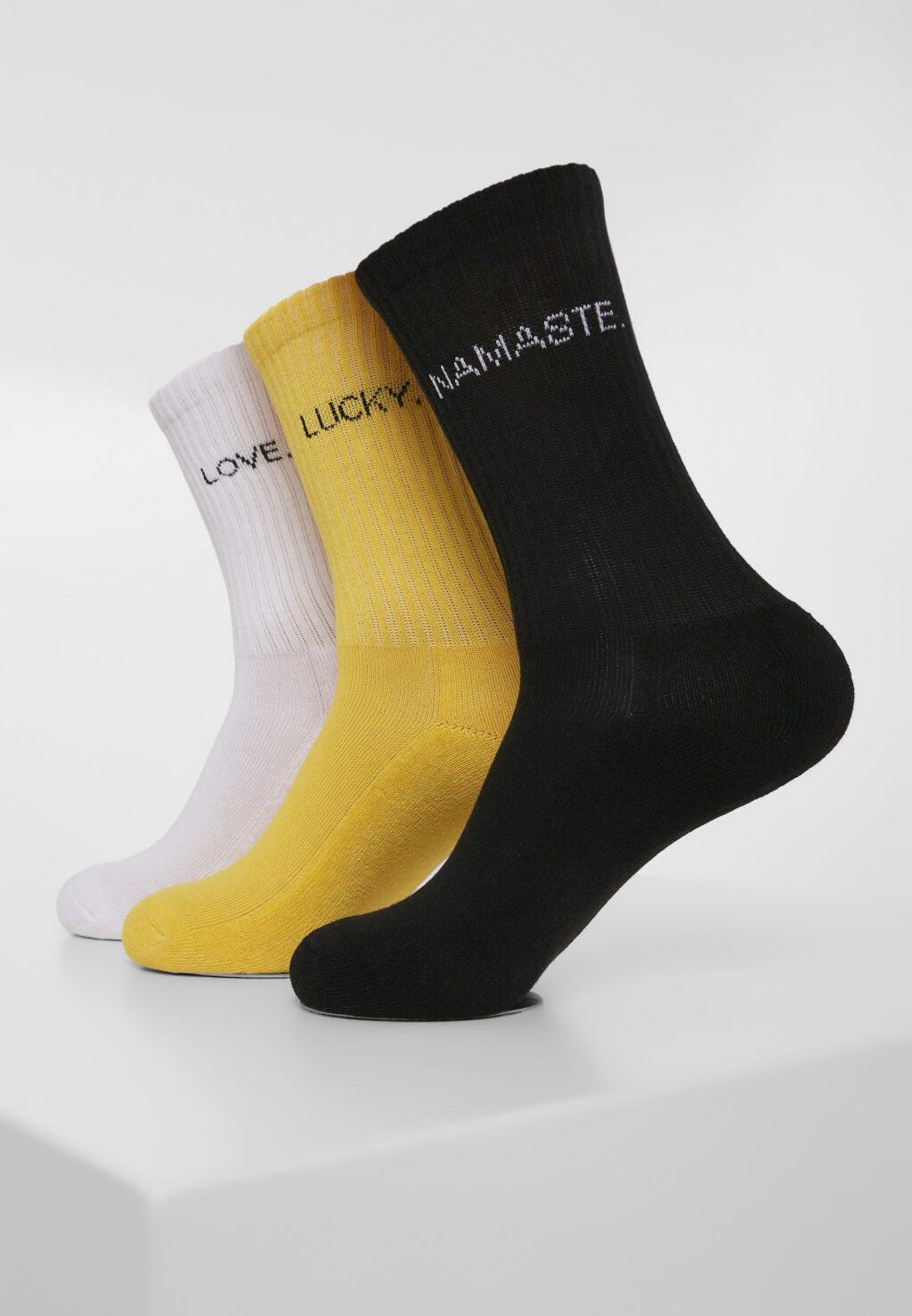 Wording Socks 3-Pack black/white/yellow TB3306