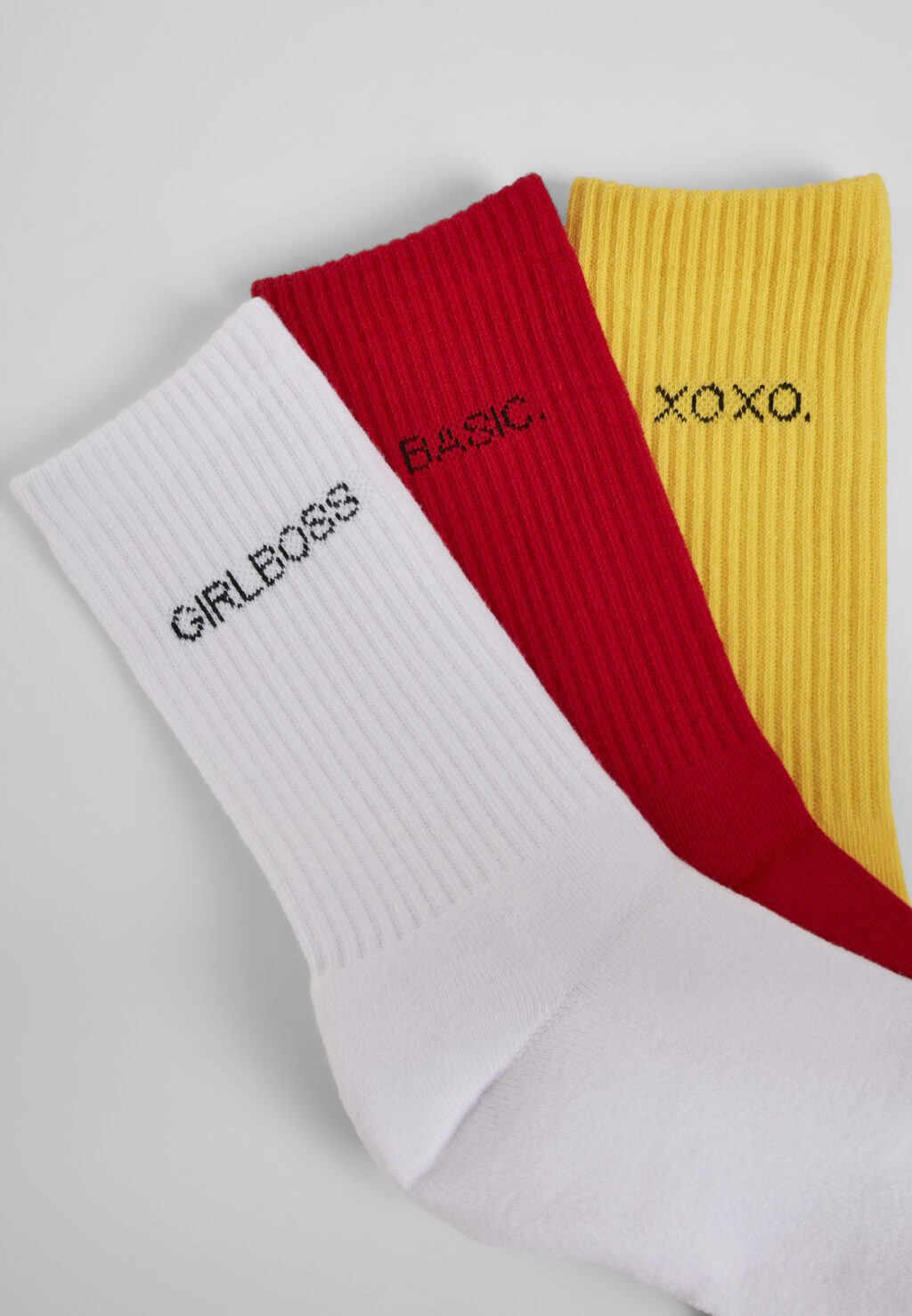 Wording Socks 3-Pack yellow/red/white TB3306