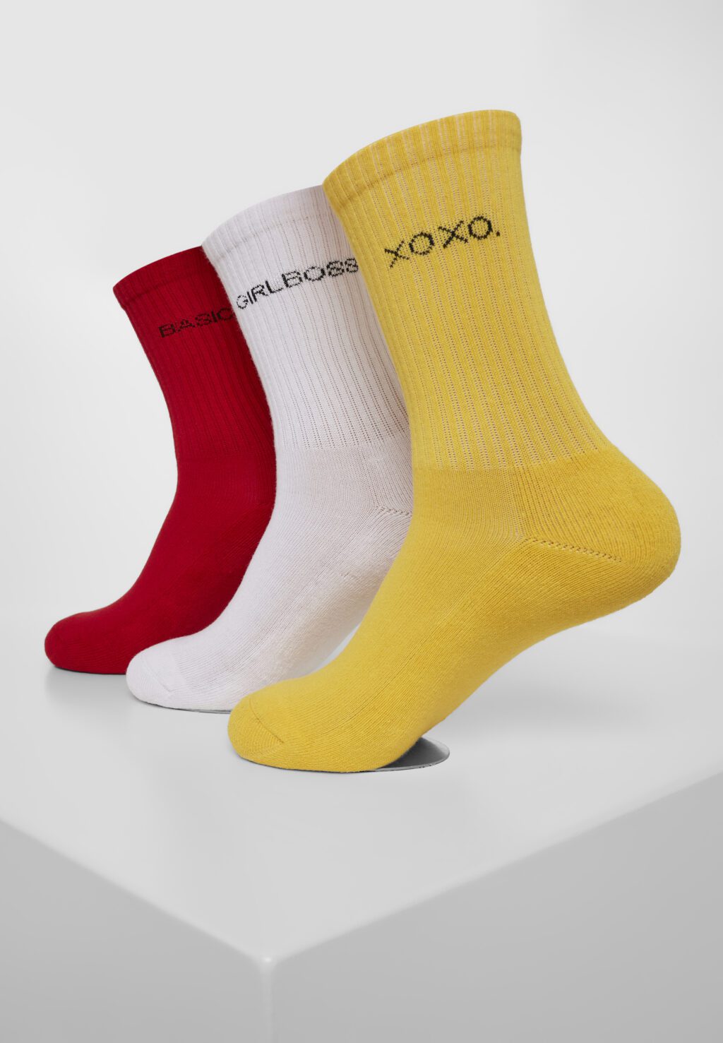 Wording Socks 3-Pack yellow/red/white TB3306
